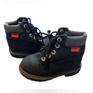 Timberland 6 IN Helcor Black Leather Waterproof Boot Toddler/Boys Sz 10.…